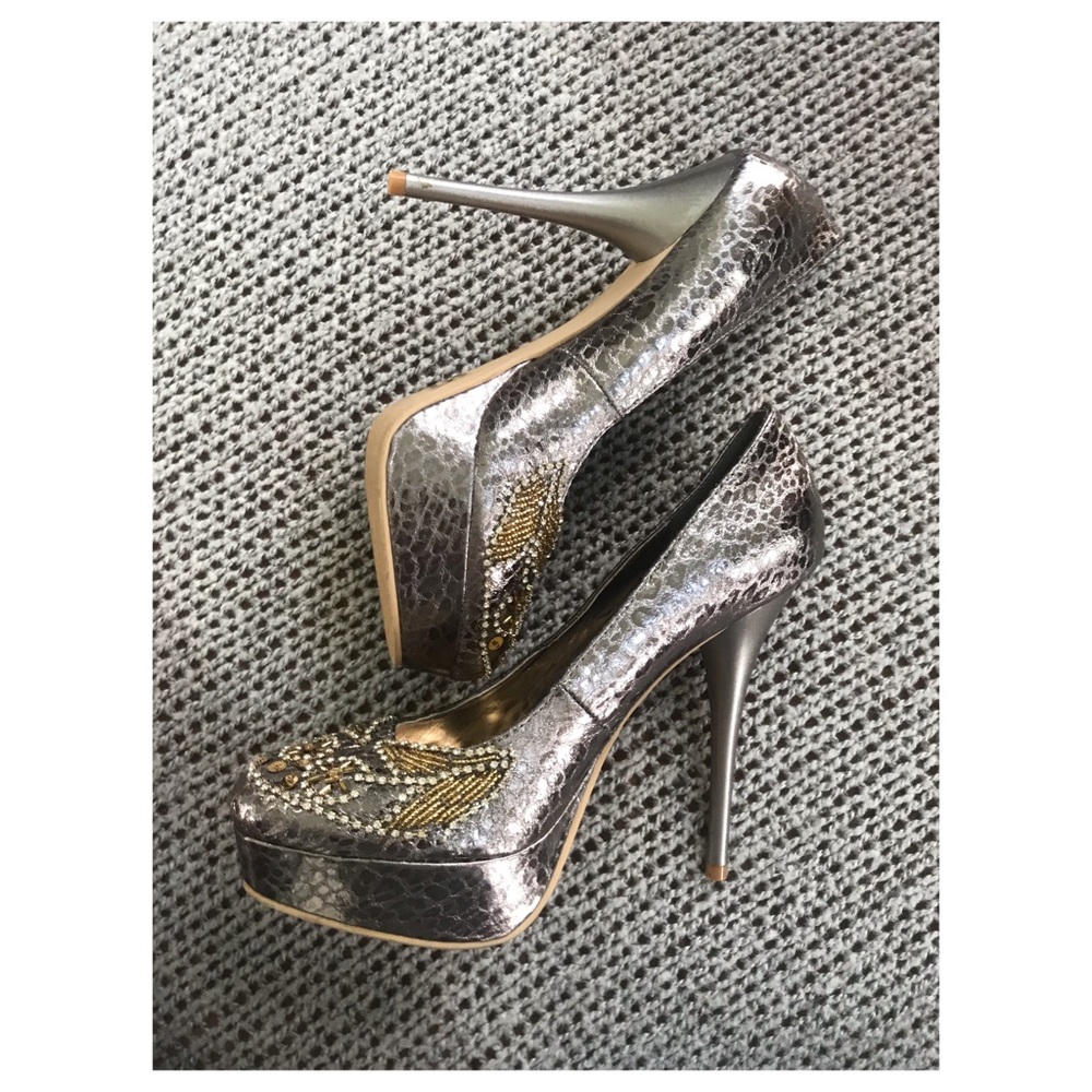 Celeste Platform Beaded Heels!